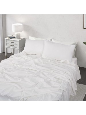 Bed Sheet Set King Size Art: 11151 Hilton White